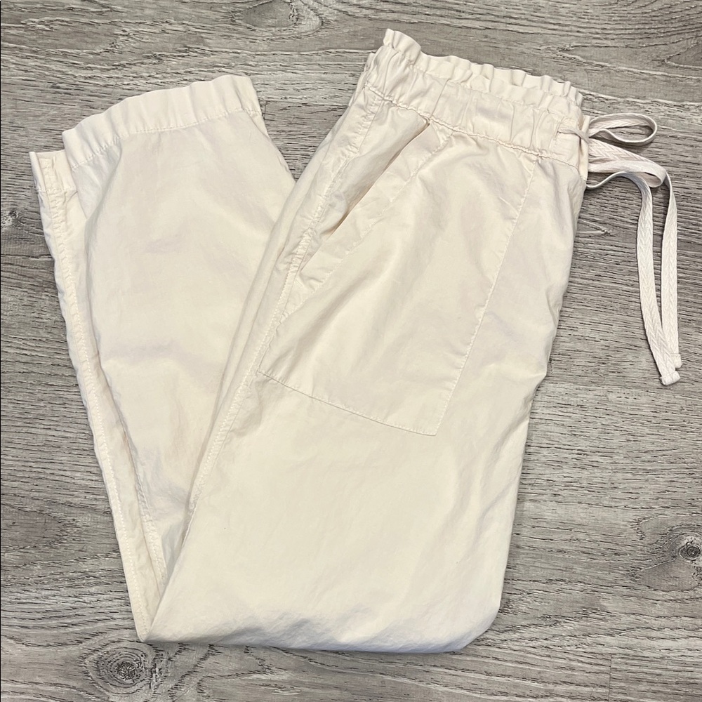 Lou & Grey Cream Pants Size S 100% Cotton lightweight